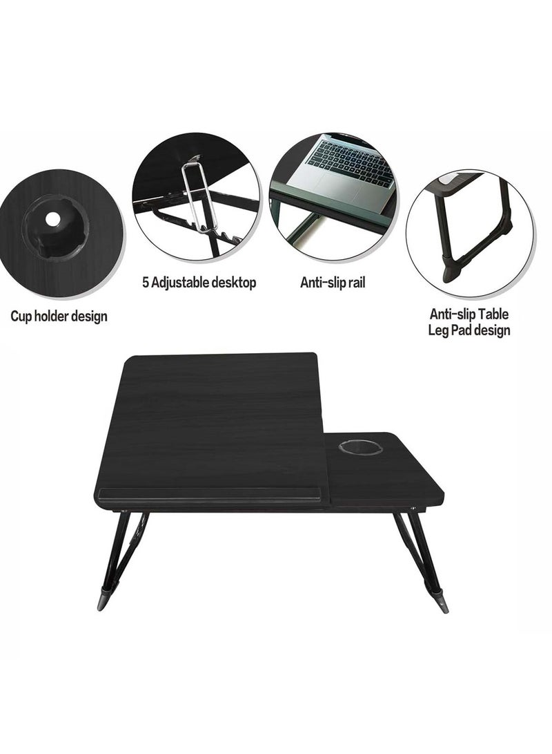 مكتب خشبي قابل للتعديل للكمبيوتر المحمول مثالي للدراسة والقراءة - Image 1
