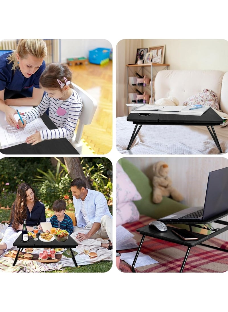 مكتب خشبي قابل للتعديل للكمبيوتر المحمول مثالي للدراسة والقراءة - Image 2