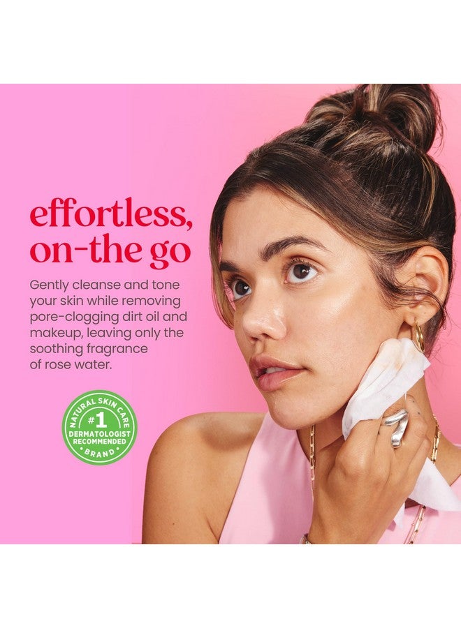 بيرتس بيز هدايا بيرتس بيز، مناديل وجه بماء الورد، لجميع أنواع البشرة، مزيل مكياج ميسيلار مرطب ومناديل تنظيف الوجه، هدايا للعناية بالبشرة في عيد الميلاد، 30 قطعة (عبوة من 3 قطع) - Image 4