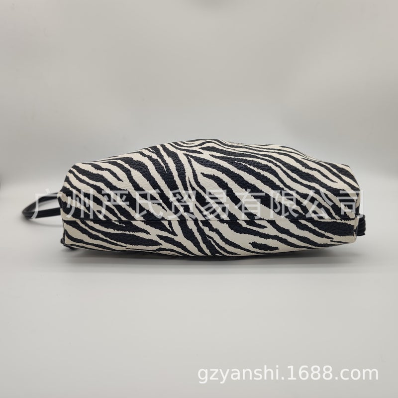 Zebra Pattern Cloud Bag Women'S Bag Pleated Dumpling Bag New Fashion Shoulder Crossbody Bag Hand-Held Women'S Bag - Image 3