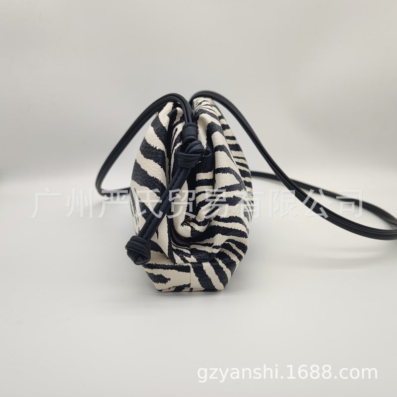 Zebra Pattern Cloud Bag Women'S Bag Pleated Dumpling Bag New Fashion Shoulder Crossbody Bag Hand-Held Women'S Bag - Image 5