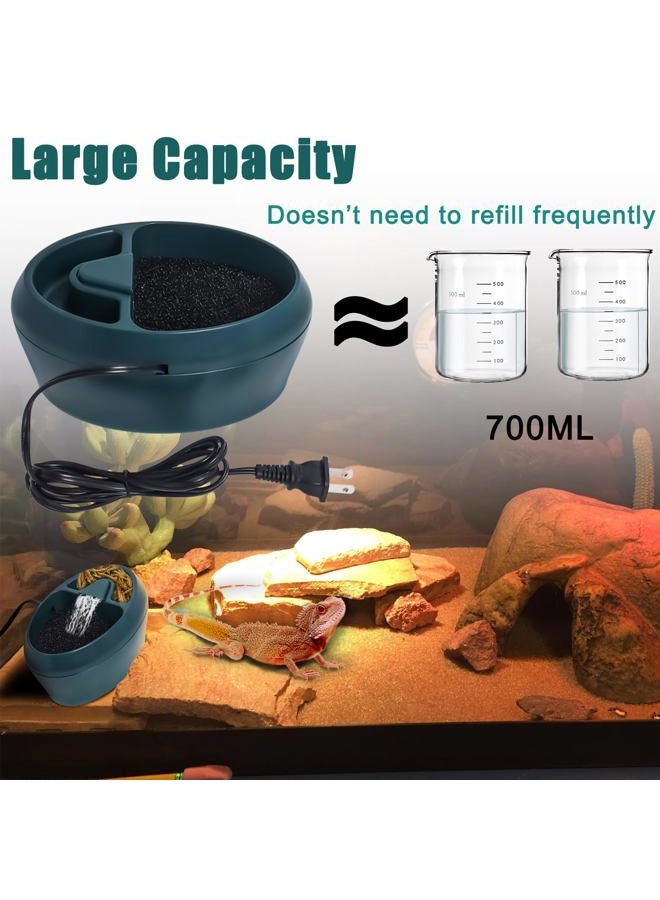 Hoqqf Reptile Chameleon Waterfall Drinking Fountain, Food Bowl Water Cantina Dripper Feeder, Amphibians Insects Bearded Dragon Gecko Lizard Turtle Frog snake Water Dispenser - Image 5
