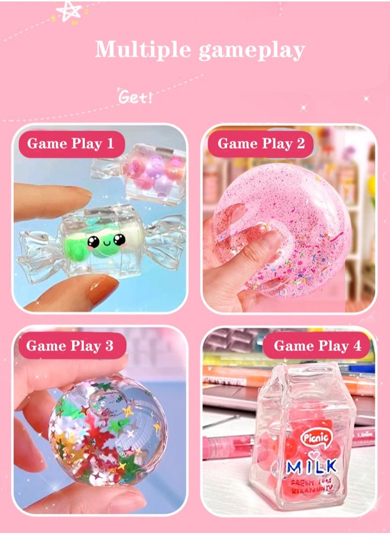 XIYU Nano Tape Bubble- 6pcs, Color Double Sided Tape Elastic Bubbles DIY Craft Kit, Squishy Ball, Party Favors and Fidget Toys for Girls, Boys, Kids.  - Image 2