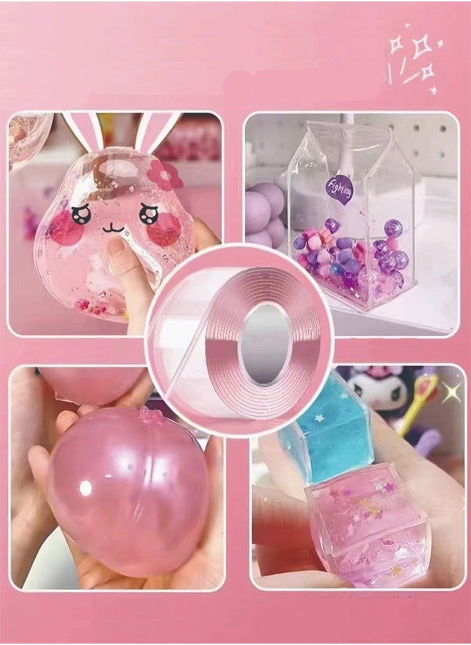 XIYU Nano Tape Bubble- 6pcs, Color Double Sided Tape Elastic Bubbles DIY Craft Kit, Squishy Ball, Party Favors and Fidget Toys for Girls, Boys, Kids.  - Image 5