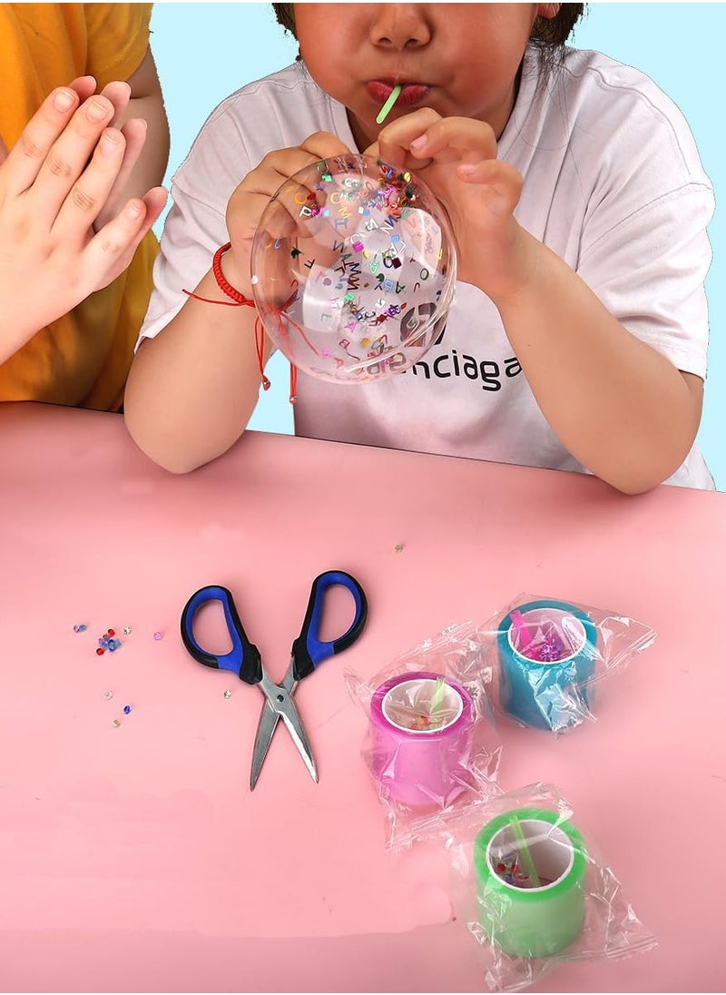 XIYU - Nano Tape Bubble- 6pcs, Color Double Sided Tape Elastic Bubbles DIY Craft Kit, Squishy Ball, Party Favors and Fidget Toys for Girls, Boys, Kids. - Image 1