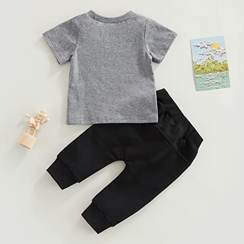 Gureui My First Easter Baby Boy Outfit 6-12 Months Forget the Bunnies I'm Chasing Hunnies Crewneck Short Sleeve T-Shirt Top Pants Infant Summer Clothes - Image 5