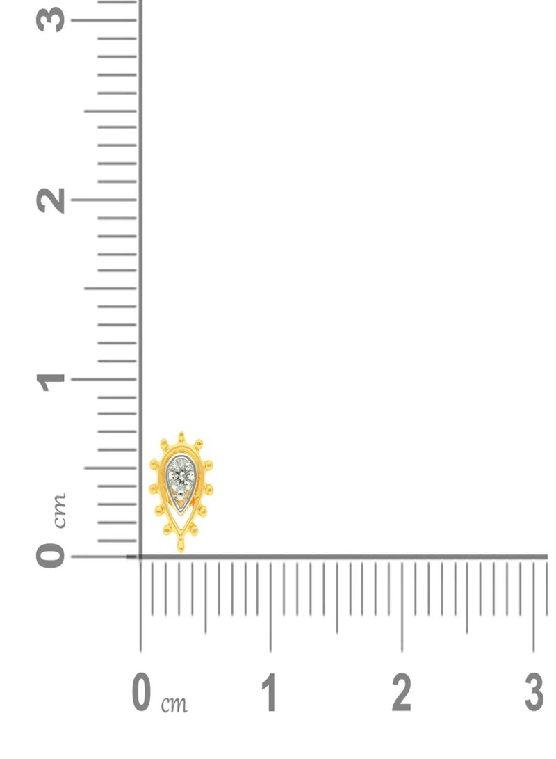 Malabar Gold and Diamonds دبوس أنف من الماس الطبيعي عيار 18 قيراط (750) للنساء MNGNNP0308 - Image 4