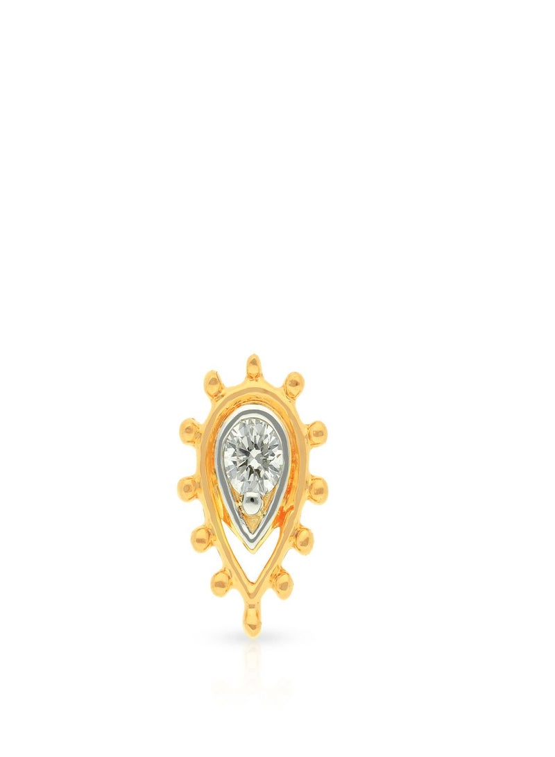 Malabar Gold and Diamonds دبوس أنف من الماس الطبيعي عيار 18 قيراط (750) للنساء MNGNNP0308 - Image 2