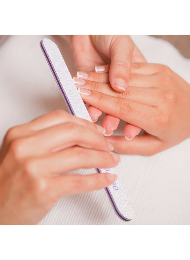 Minatee 150 Pieces 100/180 Grit Nail Files Double Sided Emery Board Washable Emery Boards Reusable Nail Buffers Manicure Tools for Natural Nails Acrylic Nails Home and Salon Use - Image 5