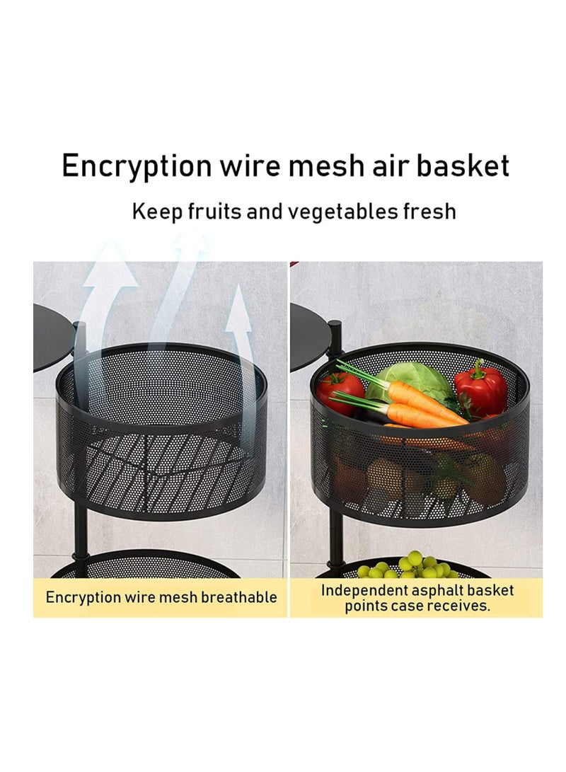 BLOOMING TIME Multi-Layer Kitchen Storage Shelf, Round Steel Rotating, for Fruit and Vegetable(5 layer) - Image 5