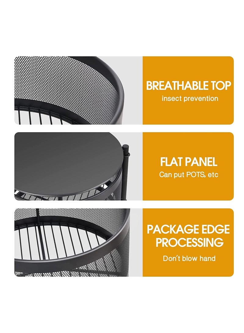 BLOOMING TIME Multi-Layer Kitchen Storage Shelf, Round Steel Rotating, for Fruit and Vegetable(5 layer) - Image 4