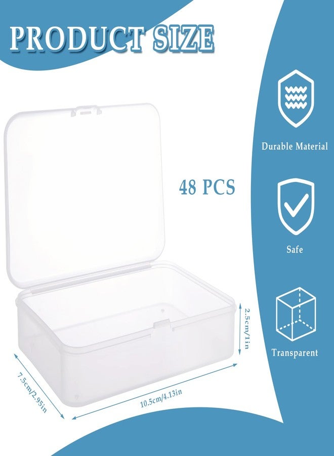 SENENQU 48PCS Plastic Playing Card Case Holder, Clear Card Deck Box, Snaps Closed - Image 2