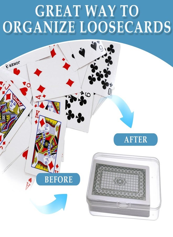 SENENQU 48PCS Plastic Playing Card Case Holder, Clear Card Deck Box, Snaps Closed - Image 4