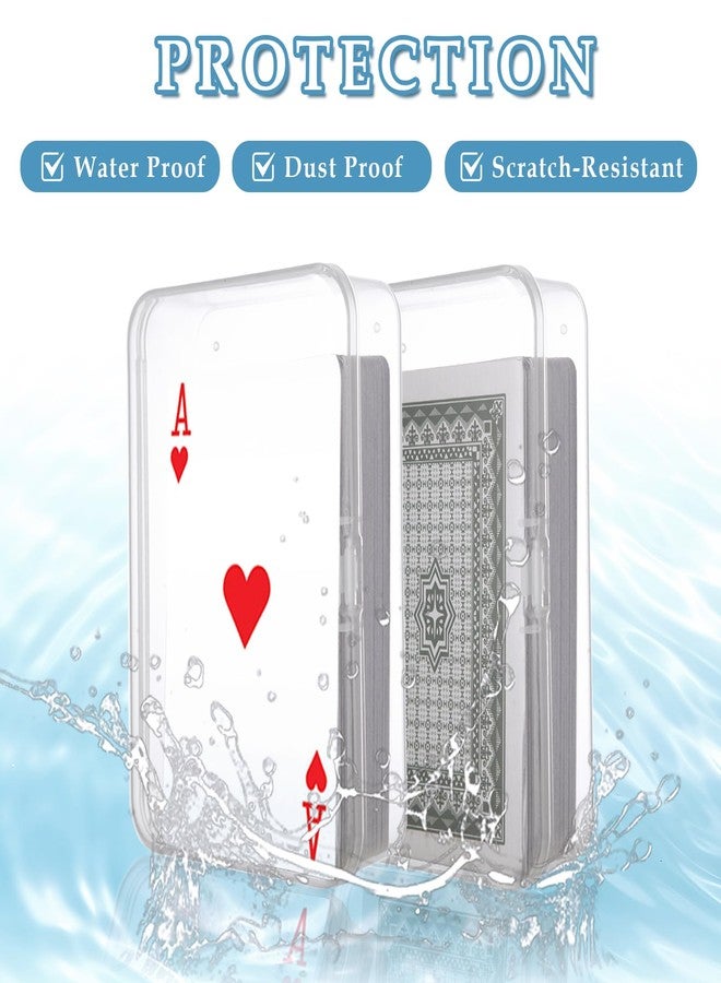 SENENQU 48PCS Plastic Playing Card Case Holder, Clear Card Deck Box, Snaps Closed - Image 3