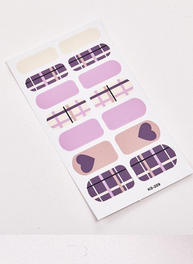 14-Pieces Fashion Nails Stickers