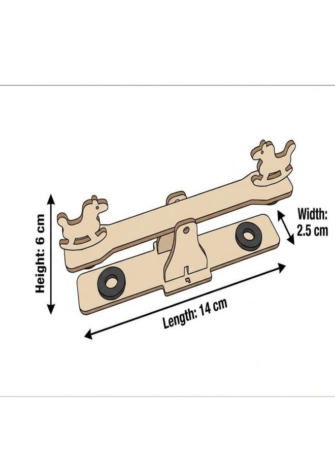 ESPtronics DIY STEM Wooden Magnetic Seesaw Educational Science Project Kit Experiment with Magnetism and Lever Principal Physics Working Model for Class 6-10 Students - Image 3