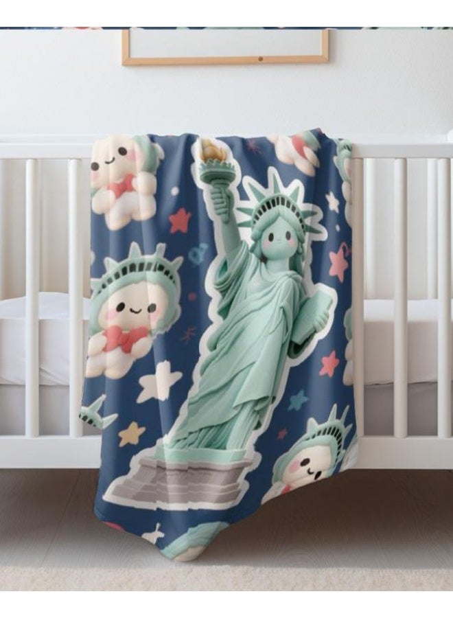 general Baby and children's cartoon flannel thin blanket (warm and comfortable, suitable for sleep, game use) 70cm*100cm - 1034 - Image 1