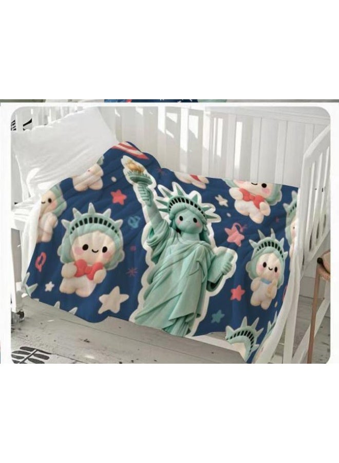 general Baby and children's cartoon flannel thin blanket (warm and comfortable, suitable for sleep, game use) 70cm*100cm - 1034 - Image 2