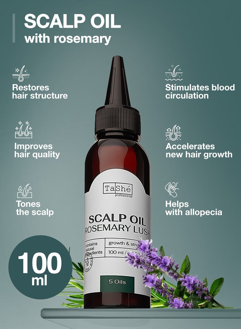 Tashe Rosemary Hair & Scalp Oil with Stimulating Botanical Blend, 100 ml  - Image 1