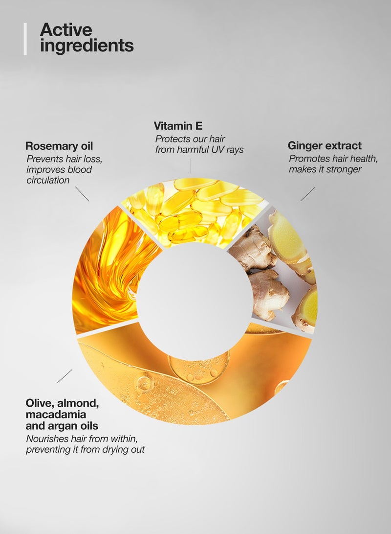تاش زيت نمو الشعر بإكليل الجبل والبيوتين | تركيبة نقية 100% وغير دهنية | إعادة نمو أسرع للشعر بمعدل 4× والتحكم في تساقطه | يقوّي الجذور ويهدئ فروة الرأس المتهيجة | 100 مل - Image 3