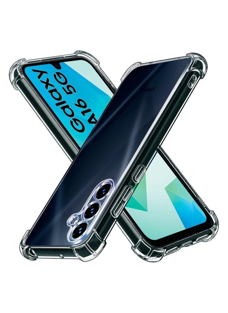 Generic Samsung Galaxy A16 (5G) Case Clear Shockpoof Reinforced Corners Slim Fit Soft Flexible TPU Bumper Phone Case With Camera Protection for Samsung Galaxy A16 (5G) ,Crystal Clear  - Image 1