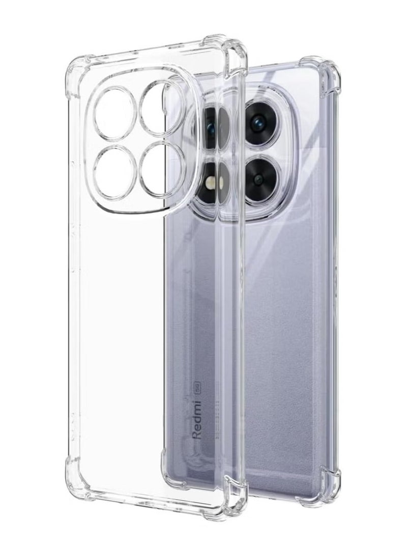 Xiaomi Redmi Note 14 Pro Plus Clear Case Soft Flexible Silicone TPU Shockproof Transparent Back Cover Designed for Redmi Note 14 Pro+ Bumper Case Clear - Image 1