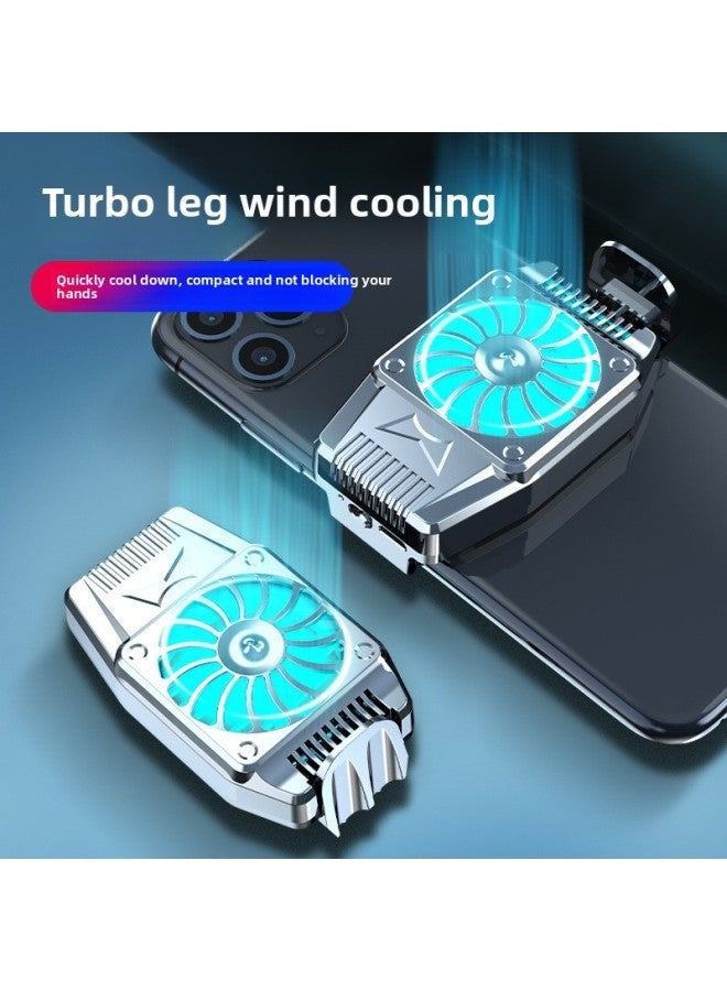 Mobile Phone Radiator Air-cooled H15 Wireless Cooling Artifact Back Clip Refrigerator Silent Live Chicken Eating Artifact-Colour:【silver - Rechargeable Model】 Function: Fan Model (battery Life More - Image 3