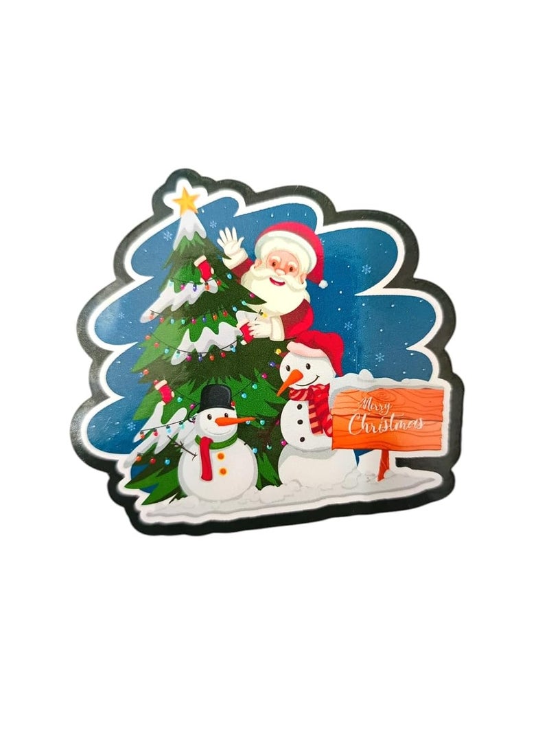 KONST KRAFTS Konst Presents Light Weight MDF Wooden Santa Reindeer Magnet for Christmas Day Special Return Gifts Official use Fridge Magnet 