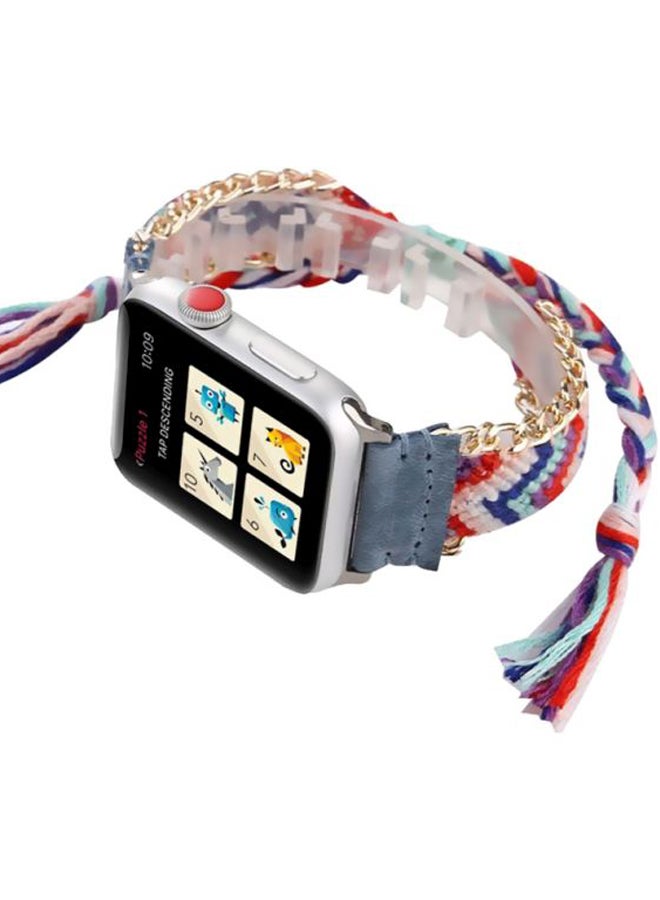 Voberry Replacement Band For Apple Watch Series 1/2/3 42mm Blue/Red/Pink - Image 3