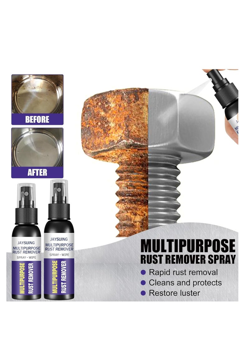Jaysuing Rust Remover Spray, Multi-Purpose Rust Remover Rust Inhibitor Derusting Spray, Rustout Instant Remover Spray, Anti Rust Inhibitor Derusting Spray, Car Maintenance Cleaning Rust Dissolver 50ml -2pcs - Image 2