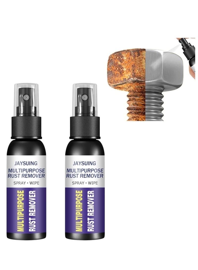 Jaysuing Rust Remover Spray, Multi-Purpose Rust Remover Rust Inhibitor Derusting Spray, Rustout Instant Remover Spray, Anti Rust Inhibitor Derusting Spray, Car Maintenance Cleaning Rust Dissolver 50ml -2pcs - Image 1