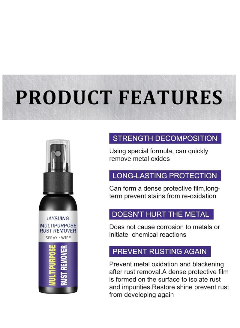 Jaysuing Rust Remover Spray, Multi-Purpose Rust Remover Rust Inhibitor Derusting Spray, Rustout Instant Remover Spray, Anti Rust Inhibitor Derusting Spray, Car Maintenance Cleaning Rust Dissolver 50ml -2pcs - Image 3