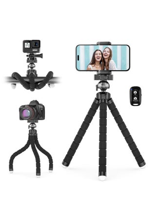 Phone Tripod Pro S, Premium Flexible Phone Tripod with Wireless Remote, Mini Tripod Stand for Camera GoPro/Mobile (Upgraded), Black - pzsku/Z607AD2A01AE78F0CD628Z/45/1743510739/f74d1332-26e5-41fd-af64-03c3dddcb246