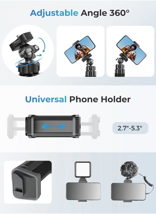 UBeesize Phone Tripod Pro S, Premium Flexible Phone Tripod with Wireless Remote, Mini Tripod Stand for Camera GoPro/Mobile (Upgraded), Black  - Image 3