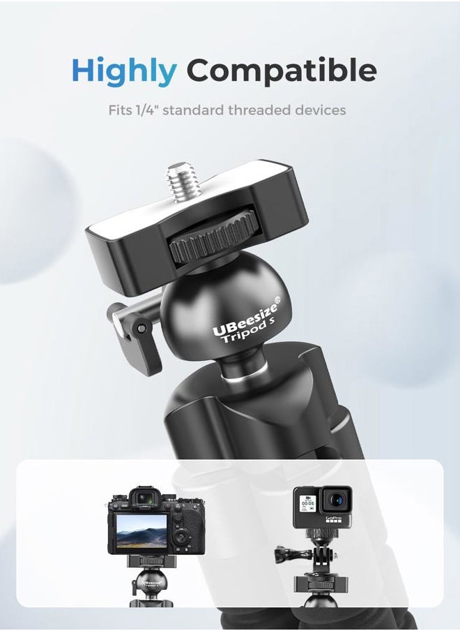 UBeesize Phone Tripod Pro S, Premium Flexible Phone Tripod with Wireless Remote, Mini Tripod Stand for Camera GoPro/Mobile (Upgraded), Black  - Image 2