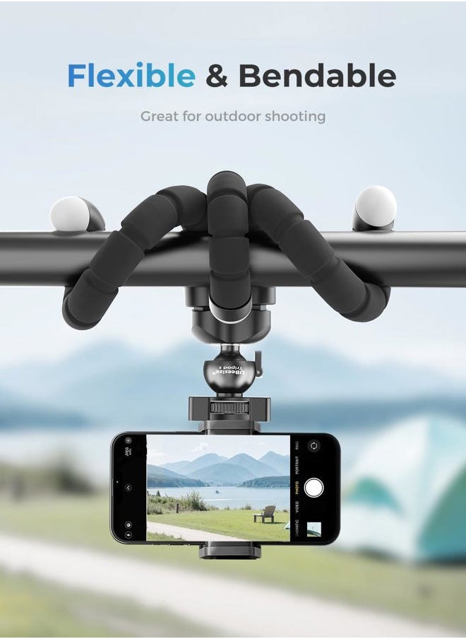 UBeesize Phone Tripod Pro S, Premium Flexible Phone Tripod with Wireless Remote, Mini Tripod Stand for Camera GoPro/Mobile (Upgraded), Black  - Image 4
