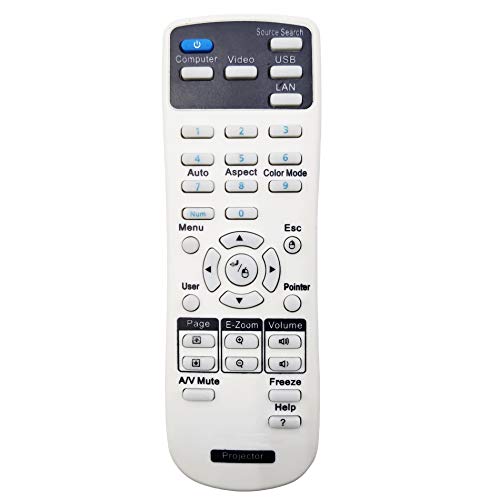 INTECHING 2181788 Projector Remote Control for Epson EX3260, EX5260, VS250, VS350, VS355, Pro EX7260 EX9210 EX9220, Home Cinema 1060/660/ 760, PowerLite 109W 1266 1286 2042 2142W 2247U 970 980W 990U - Image 1