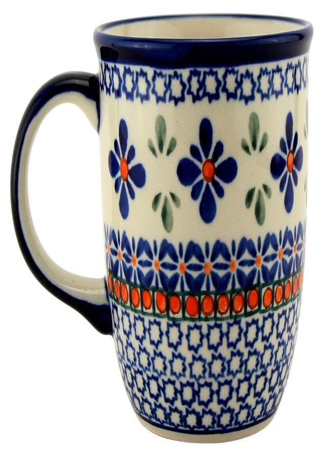 Polish Pottery Market سوق الفخار البولندي كوب سعة 12 أونصة بمقبض - الخزف الحجري البولندي Bolesławiec المصنوع يدويًا من Zakłady Ceramiczne - صنع في بولندا - Image 2