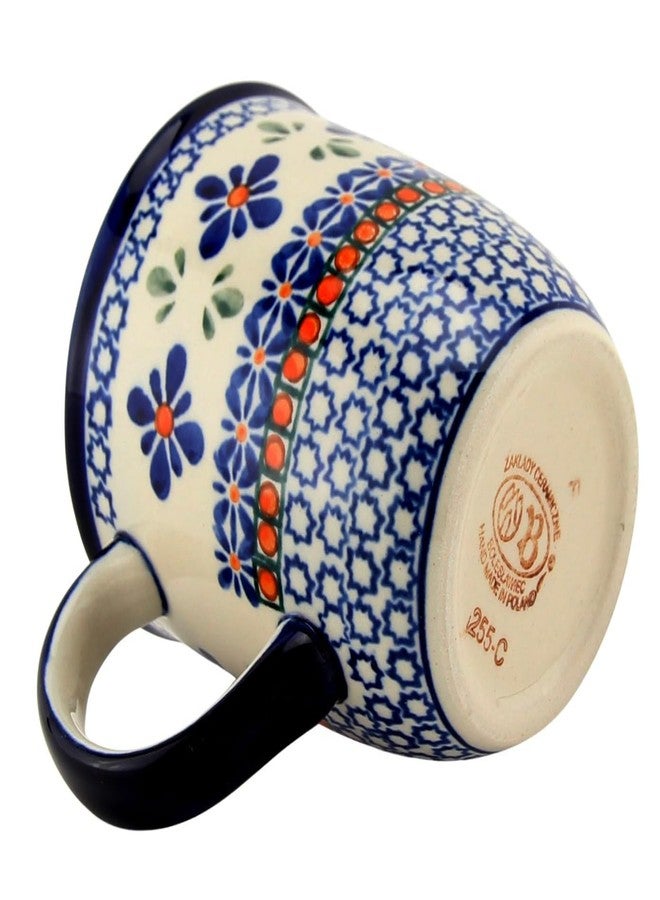 Polish Pottery Market سوق الفخار البولندي كوب سعة 12 أونصة بمقبض - الخزف الحجري البولندي Bolesławiec المصنوع يدويًا من Zakłady Ceramiczne - صنع في بولندا - Image 3