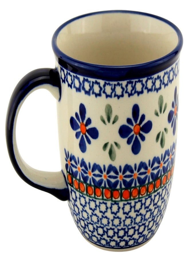 Polish Pottery Market سوق الفخار البولندي كوب سعة 12 أونصة بمقبض - الخزف الحجري البولندي Bolesławiec المصنوع يدويًا من Zakłady Ceramiczne - صنع في بولندا - Image 1