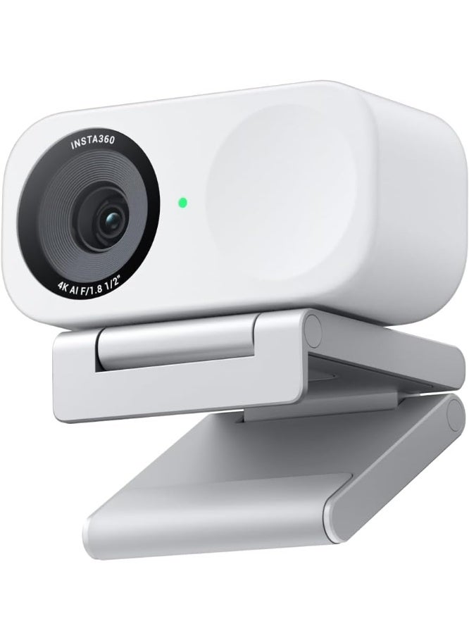 Insta360 Link 2C - 4K Webcam for PC/Mac, 1/2" Sensor, Auto Framing, HDR, AI Noise Reduction Microphone, Gesture Control, for Streaming, Video Calls Via Zoom, Teams White - Image 1