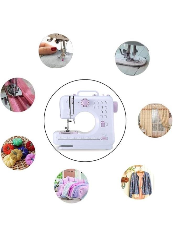 Executive LLC Sewing Machine for Beginners with Built-in LED Light and Foot Pedal 12 Stitches Mini Sewing Machine Including Overlock Singer Pfaff White Purple  - Image 4