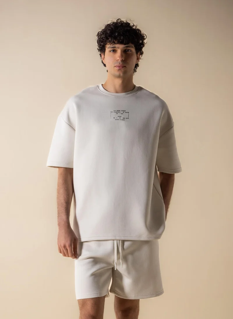 شايبس SLOGAN PRINTED HEAVYWEIGHT T-SHIRT