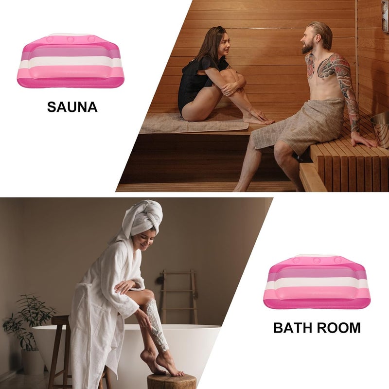 Bathtub Head Rest Pillow with Suction Cups, Foam Bath Pillow for Tub, Comfortable Neck and Back Support, Suitable for Spa, Hotel, and Home Bathing Relaxation - Image 3
