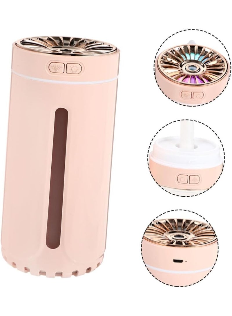2 in 1 Aromatherapy Humidifier Mini Portable USB Car Humidifier with Battery for Baby Room, Bedroom, Home, Plants, Office, Car with Colorful Night Light 300ml - Image 1