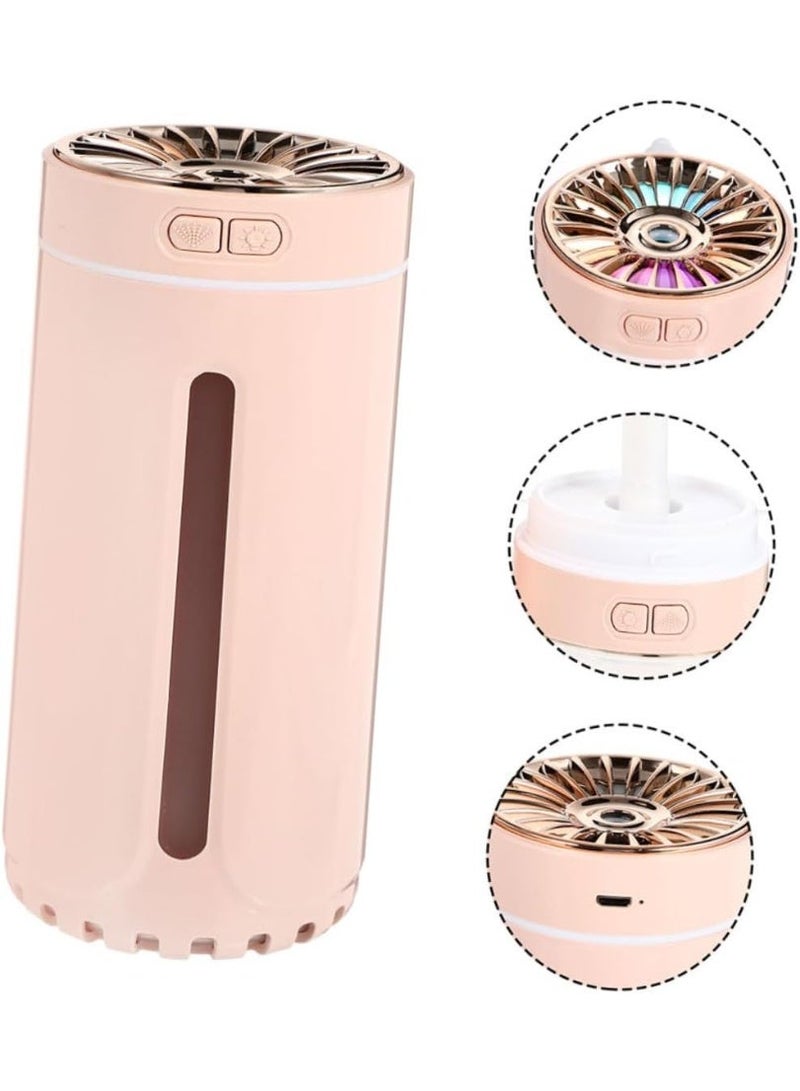 2 in 1 Aromatherapy Humidifier Mini Portable USB Car Humidifier with Battery for Baby Room, Bedroom, Home, Plants, Office, Car with Colorful Night Light 300ml - Image 1