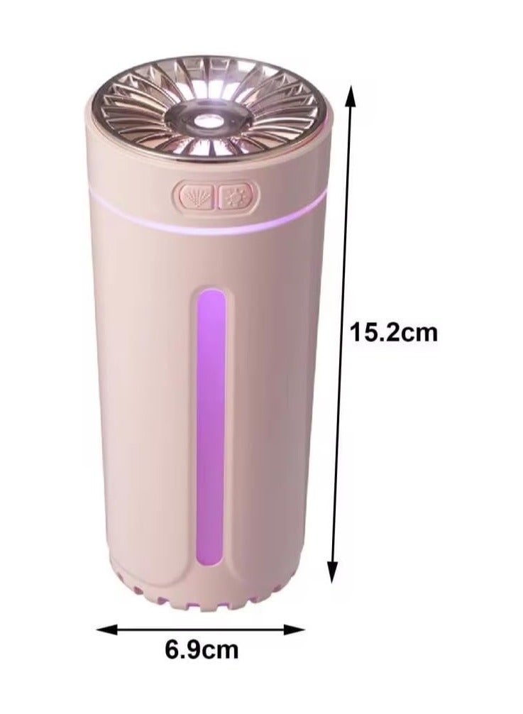 2 in 1 Aromatherapy Humidifier Mini Portable USB Car Humidifier with Battery for Baby Room, Bedroom, Home, Plants, Office, Car with Colorful Night Light 300ml - Image 2
