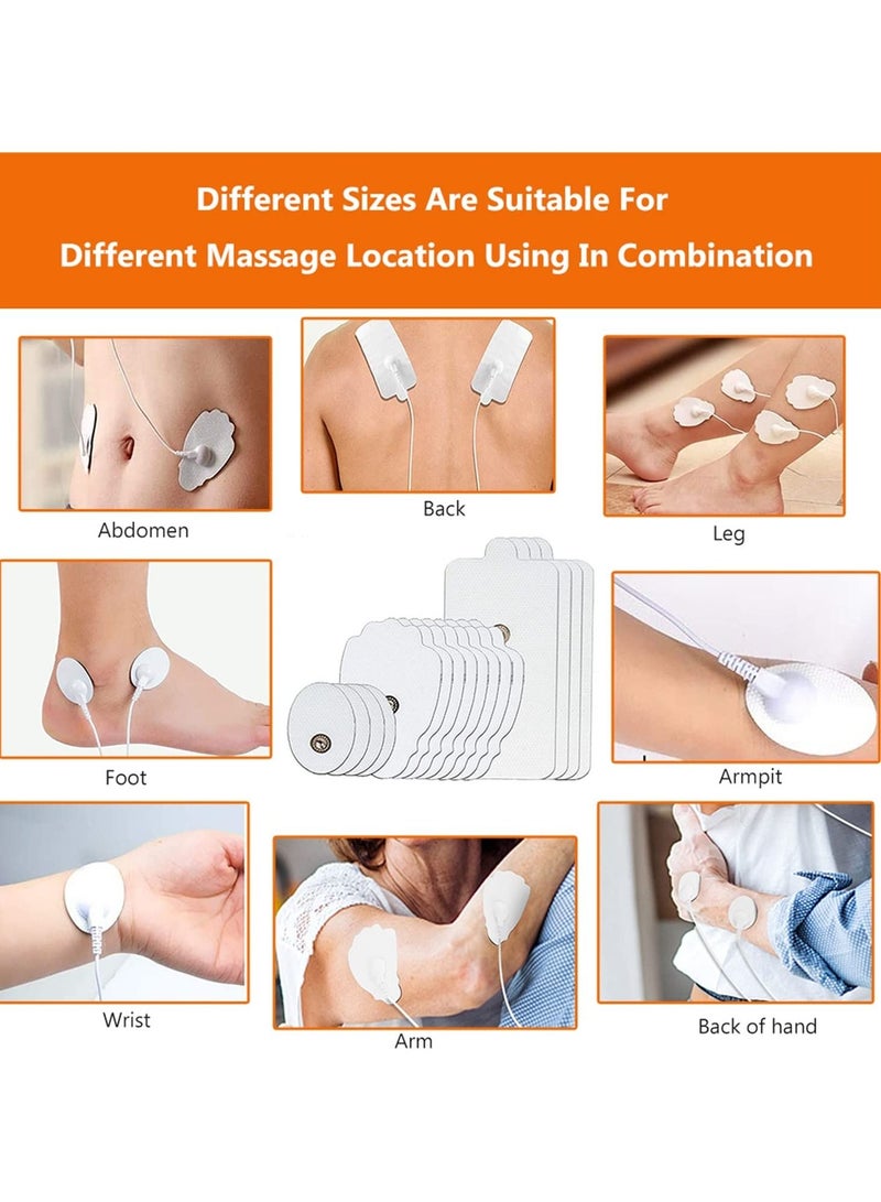 SYOSI TENS Unit Replacement Pads TENS Pads Standard 3.5mm Snap-On Connector Electrode Pads- Self Adhesive Electro Therapy Patches for Electrical Stimulation - Non-Irritating Stim Tens Unit Pads（8PCS） - Image 2