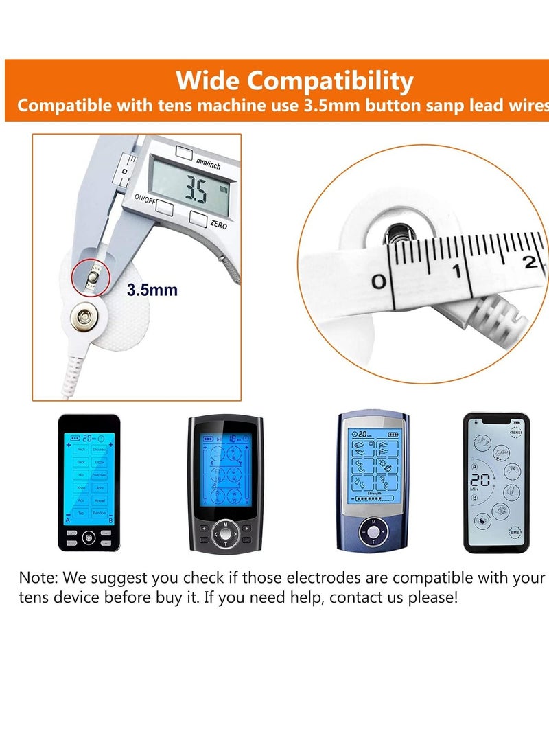 SYOSI TENS Unit Replacement Pads TENS Pads Standard 3.5mm Snap-On Connector Electrode Pads- Self Adhesive Electro Therapy Patches for Electrical Stimulation - Non-Irritating Stim Tens Unit Pads（8PCS） - Image 5