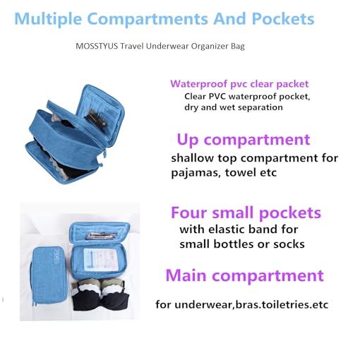 MOSSTYUS Travel Multi-function Underwear Organize Storage Bag Portable Bra Socks Lingerie Accessories Pack Cube Toiletry Bag - Image 5